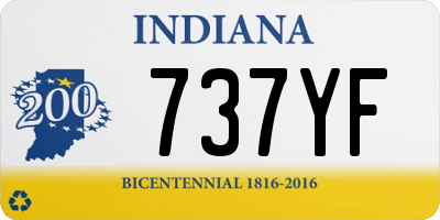 IN license plate 737YF