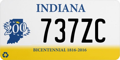 IN license plate 737ZC