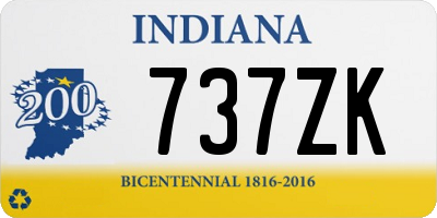 IN license plate 737ZK