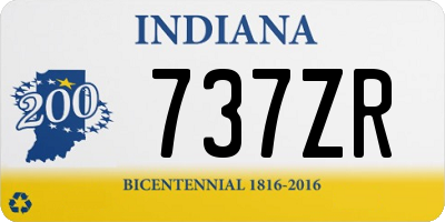 IN license plate 737ZR