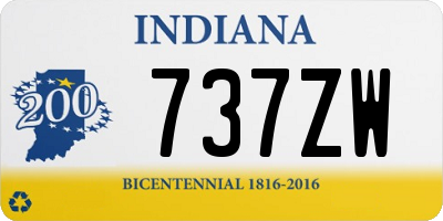 IN license plate 737ZW