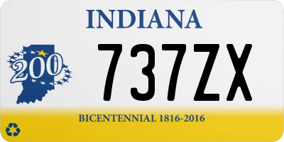 IN license plate 737ZX