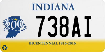 IN license plate 738AI