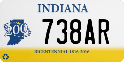 IN license plate 738AR