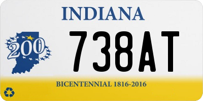 IN license plate 738AT