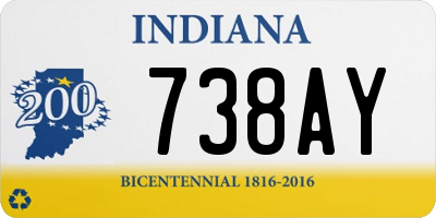 IN license plate 738AY