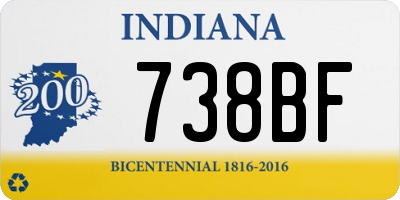 IN license plate 738BF