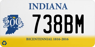 IN license plate 738BM