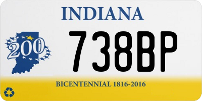 IN license plate 738BP