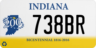 IN license plate 738BR