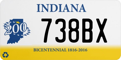 IN license plate 738BX