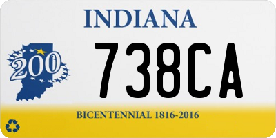 IN license plate 738CA