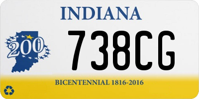 IN license plate 738CG