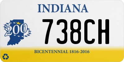 IN license plate 738CH