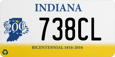 IN license plate 738CL