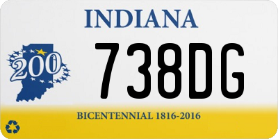 IN license plate 738DG