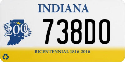 IN license plate 738DO