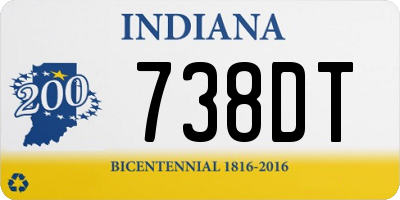 IN license plate 738DT