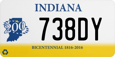 IN license plate 738DY