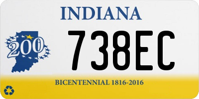 IN license plate 738EC