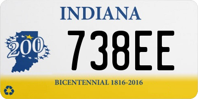 IN license plate 738EE