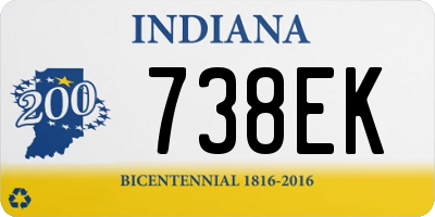 IN license plate 738EK