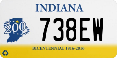 IN license plate 738EW