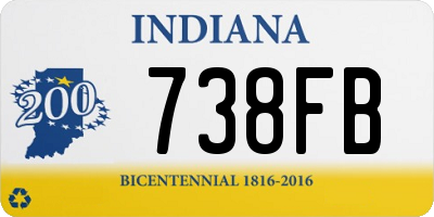 IN license plate 738FB