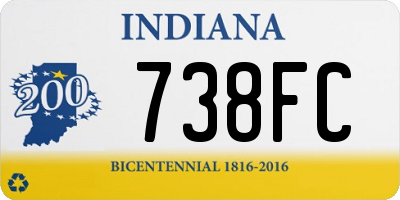 IN license plate 738FC