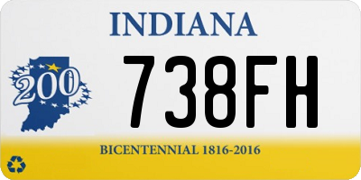 IN license plate 738FH