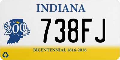 IN license plate 738FJ