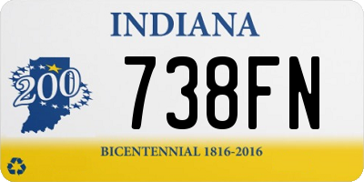 IN license plate 738FN