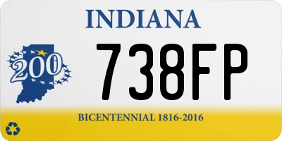 IN license plate 738FP