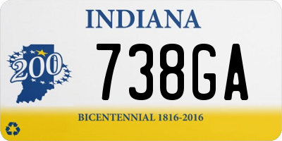 IN license plate 738GA