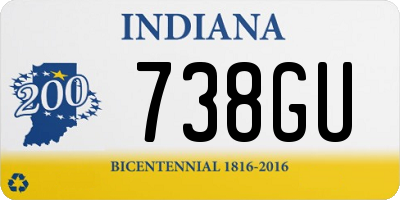 IN license plate 738GU