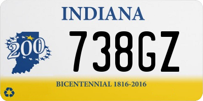 IN license plate 738GZ