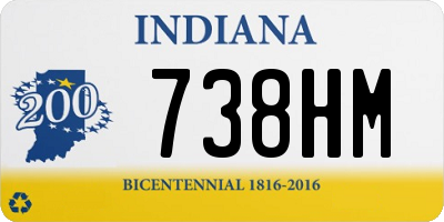 IN license plate 738HM