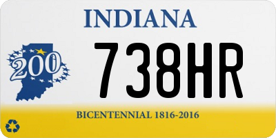 IN license plate 738HR