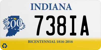 IN license plate 738IA