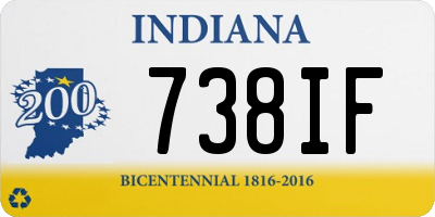 IN license plate 738IF