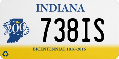 IN license plate 738IS