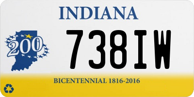 IN license plate 738IW