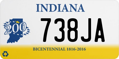 IN license plate 738JA