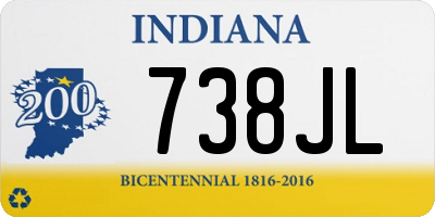 IN license plate 738JL