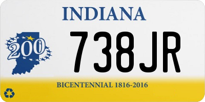 IN license plate 738JR