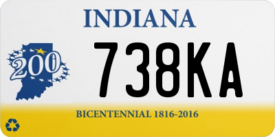 IN license plate 738KA