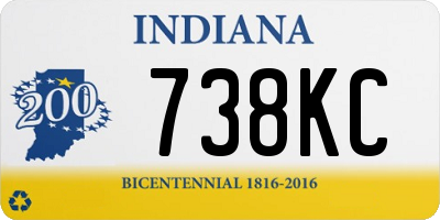 IN license plate 738KC