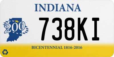 IN license plate 738KI