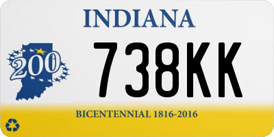 IN license plate 738KK