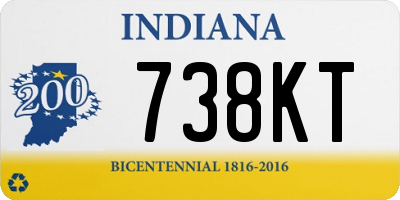 IN license plate 738KT